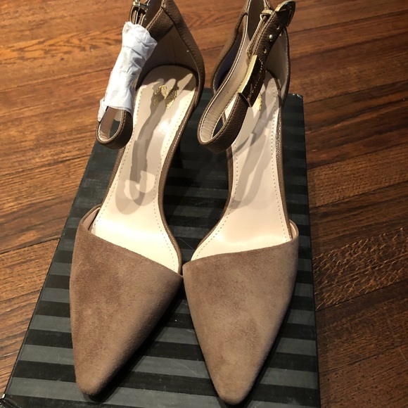 Taupe Kitten Heels - Picture 2 of 4